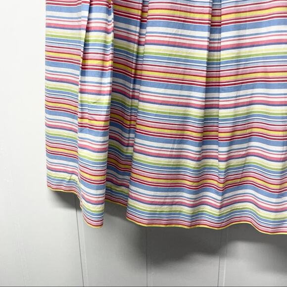 Talbots Rainbow Striped Pleated Skirt Size 12 - Picture 4 of 11